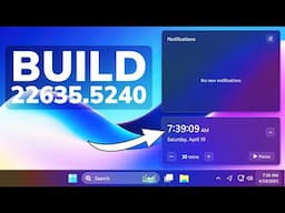 New Windows 11 Build 22635.5240 – New Notification Center, Resume Settings Page Change (Beta)