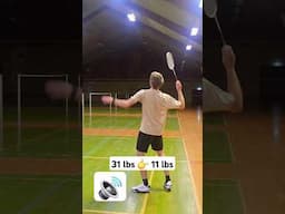 Badminton Smash on different string tension #badminton