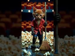 O POBRE GATINHO TRABALHA E É BEM SUCEDIDO #gatinho #gatinhofeliz #gatito #gato