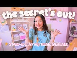 the secret’s out... a new era for my business begins! 🌷✏️ small business studio vlog 📦