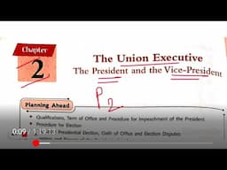 ICSE Class 10 civics chapter 2 the union executive the president and the vice president
