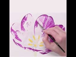 Realistic Tulip Watercolour Painting