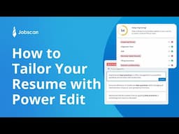 Jobscan Power Edit Demo | How to Tailor Your Resume with Power Edit