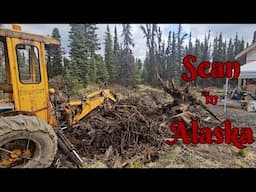 Land clearing and garden work at the Alaska cabin