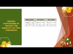 TESTING THE DIFFERENCE BETWEEN TWO VARIANCES