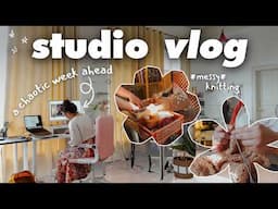 how i balance knitting, content & life (i don't) 🧶✨ | Small Business Vlog