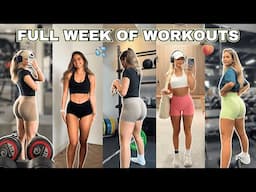 FULL WEEK OF WORKOUTS | Building Glutes + Getting Lean WITHOUT losing muscle