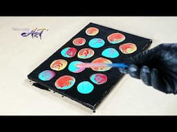 Break the Mini-Ring pours - Fluid art Painting by Tiktus
