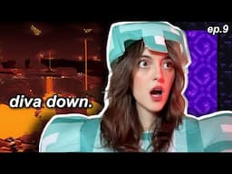 dumb girl goes to the nether and rage quits in Minecraft HARDCORE