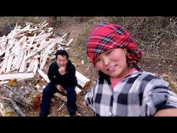 we are  cutting firewood for summer season || life in rural Nepal || @lifeinruralnepal