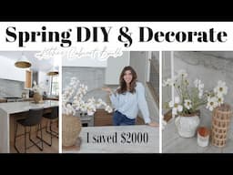 Spring DIY & Decorate With Me / Building my Kitchen Cabinets / Spring Kitchen Decor