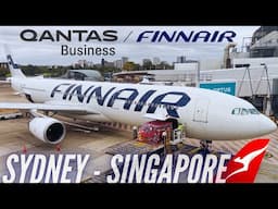 Qantas Business Class by Finnair | Sydney to Singapore | Finnair AirLounge Business | Trip Report