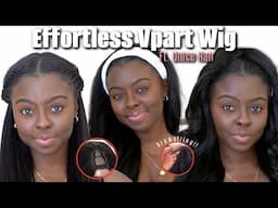 MUST HAVE! 3 In 1 Upgraded EasiContour Yaki V-Part Wig| Magic V-line + Drawstring Ft UNice Hair