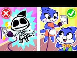 Be Careful with Electricity, Baby Sharks! ⚡ Sharky Is in Danger ⚡ Kids Cartoons + Nursery Rhymes