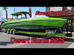 Desert Storm Lake Havasu 2025 Big Boats Street Party Video #2 Street Scene Boats & Vendors #boats