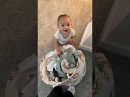 He got so excited 😭❤️ #shorts #baby