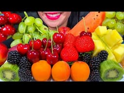ASMR FRESH FRUIT PLATTER *MAKAN BUAH SEGAR* ताजे फल खाएं MUKBANG MASSIVE Eating Sounds