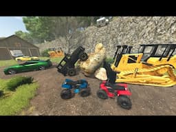 Using Dozer to Find Secret Barns in Abandoned Ranch | Farming Simulator 25