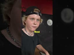 Skating on a baby board