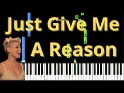 Just Give Me a Reason - P!nk Easy Piano Tutorial