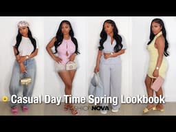 DAYTIME CASUAL SPRING LOOKBOOK/HAUL 🌸🌼 ( Brunch , Day Party ) ft. Fashion Nova
