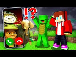 Horror Mutant MONSTER CALL JJ & mikey in Minecraft maizen Challenge