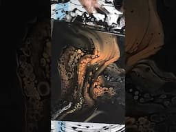 Metallic Paints Over A Black Base #acrylicpouring