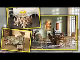 Stunning coffee table made of ordinary driftwood