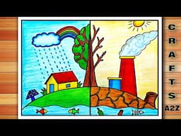 Earth Day Drawing | Earth Day Poster | Save Earth Save Environment Poster | Save Earth Drawing