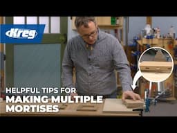 Making Multiple Mortises with the Kreg MortiseMate Loose Tenon Jig