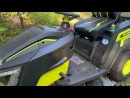 Mowing a couple of acres on a RYOBI Electric Riding Mower - Real Time