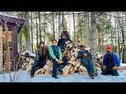 Enough FREE wood to heat the cabin for 5.2 years! Basement Renovation Ep. 6