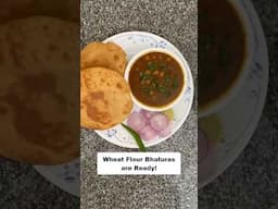 Atta bhatura recipe | wheat flour bhatura #bhature #recipe #love #food #shorts
