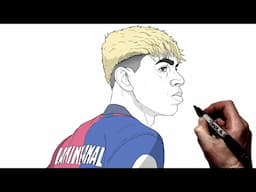 How To Draw Lamine Yamal | Step By Step | Football / Soccer
