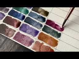 Swatching video - my Schmincke watercolors - super granulating and standard watercolors
