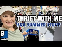 NO WAY! GOODWILL THRIFT WITH ME FOR SUMMER 2025 + STYLED THRIFT HAUL • HOME DECOR THRIFTING