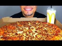 COSTCO CHEESE PIZZA MCDONALDS OREO MCFLURRY MUKBANG BIG BITES CHALLENGE REVIEW RECIPE JERRY SOUNDS
