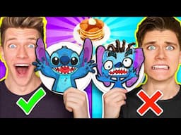 PANCAKE ART CHALLENGE!!!!!!! How To Make Minecraft Lilo & Stitch vs How To Train Your Dragon IRL