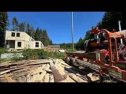 A SECRET LOOK AT MY OFF GRID COMPOUND - MILLING LIMBER LIVE for my SHIPPING CONTAINER HOUSE LIVE