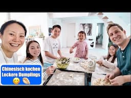 Chinesisch kochen mit der ganzen Familie 😍 Jiaozi mit Bärlauch Füllung! Dumplings  Mamiseelen