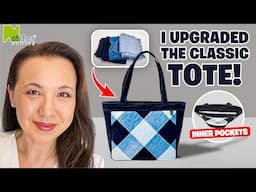 Sew My New Gail Patchwork Zip Tote ! |  DIY Large Lined Tote Bag Tutorial