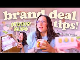 Studio Vlog 🎀 Trialing a Brand New Product, Brand Deals + Media Kit Tips & Packing Orders! 📦