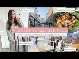 WEEKEND VLOG |  Girly day out, sharing personal struggles & sticking to healthy habits