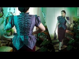 Making a Vampy Little Jacket in Iridescent Silk ✨
