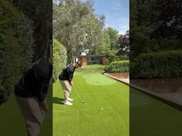 I built a putting green in my garden 😍 #golf #puttinggreen #dreams