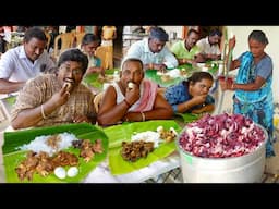 South Indian MUTTON FEAST..!! Tasty Mutton Curry | Village Style Goat cooking
