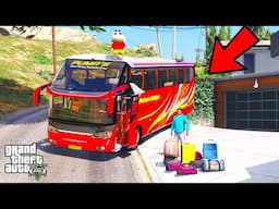 Franklin And Shinchan Going To Bus Journey or Adventure & Fun in Mountain in GTA V