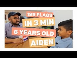 195 flags in 3 minutes || 6 Years old boy || Aiden Thomas Bilgy