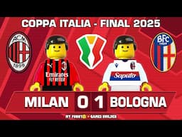 Coppa Italia Final 2025 🏆 Milan vs Bologna 0-1 Goals Highlights lego