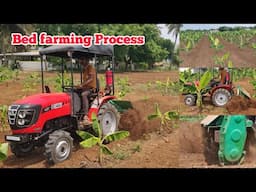 PTO operated Bed farming implement performance | VST 922 mini tractor | Agriculture INDIA